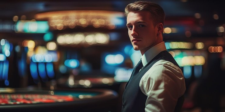 Live dealer roulette table with multi-camera feed display